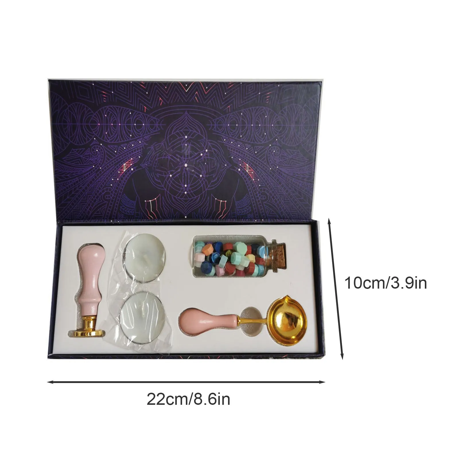 Preschool Christmas Crafts Kits Envelope Sealing Diy Lacquer Seal Complete Set Of Wax Melting Wax Seal Ink Stamp Shapes