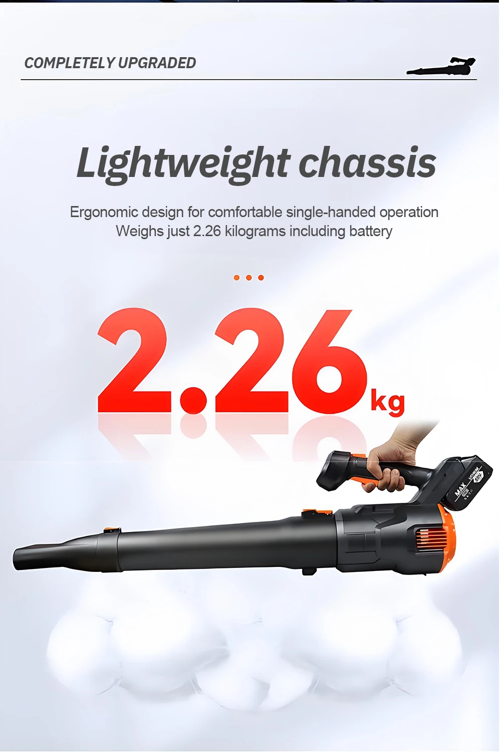 21V Electric Lithium-Ion Leaf Blower Cordless Blower Driveway Turbo Blower Porta