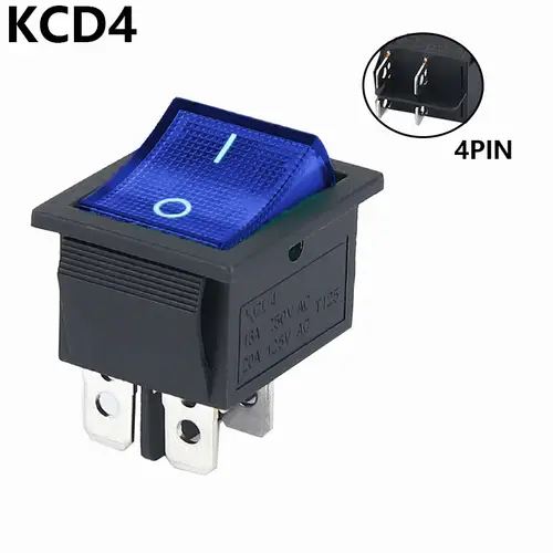 Latching Rocker Switch Power Switch I/O 4 Pins 6 Pins with Light 16A 250VAC 20A 125VAC KCD4 2/3position - Image 8