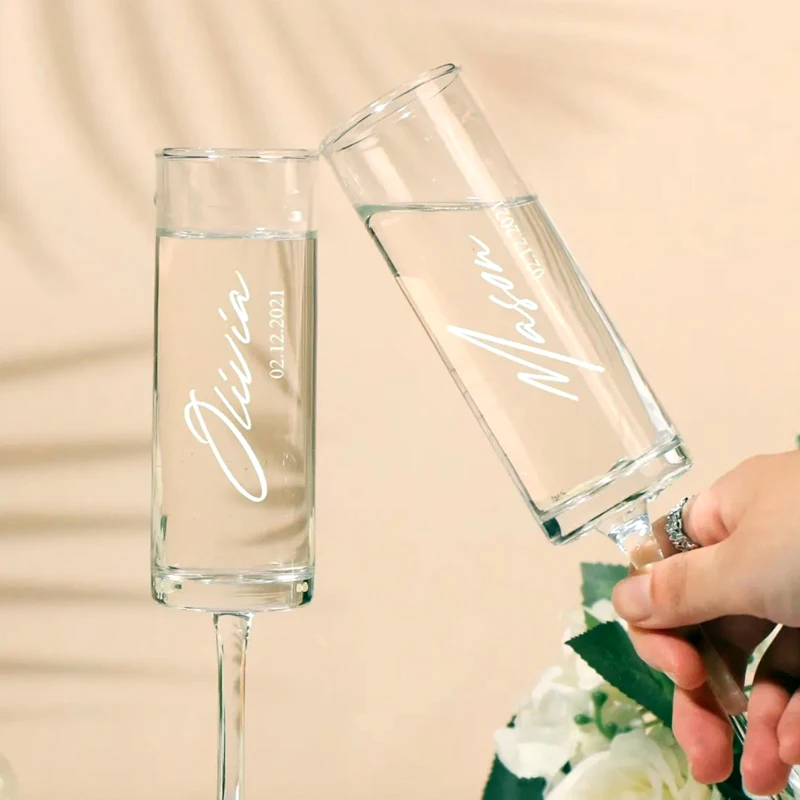 Personalized Wedding Champagne Flutes Gift Set
