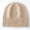 Women Hat Winter New 100% Pure Cashmere Knitted Headgears Soft Warm Hats Lady Fashion Casual Thicken Cap Quality Cashmere Cap 2