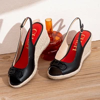 CHCH Women's Sandals Summer New Wedge Fish Mouth High Heel Open Toe Platform Summer Formal Shoes 8.5cm - Image 6