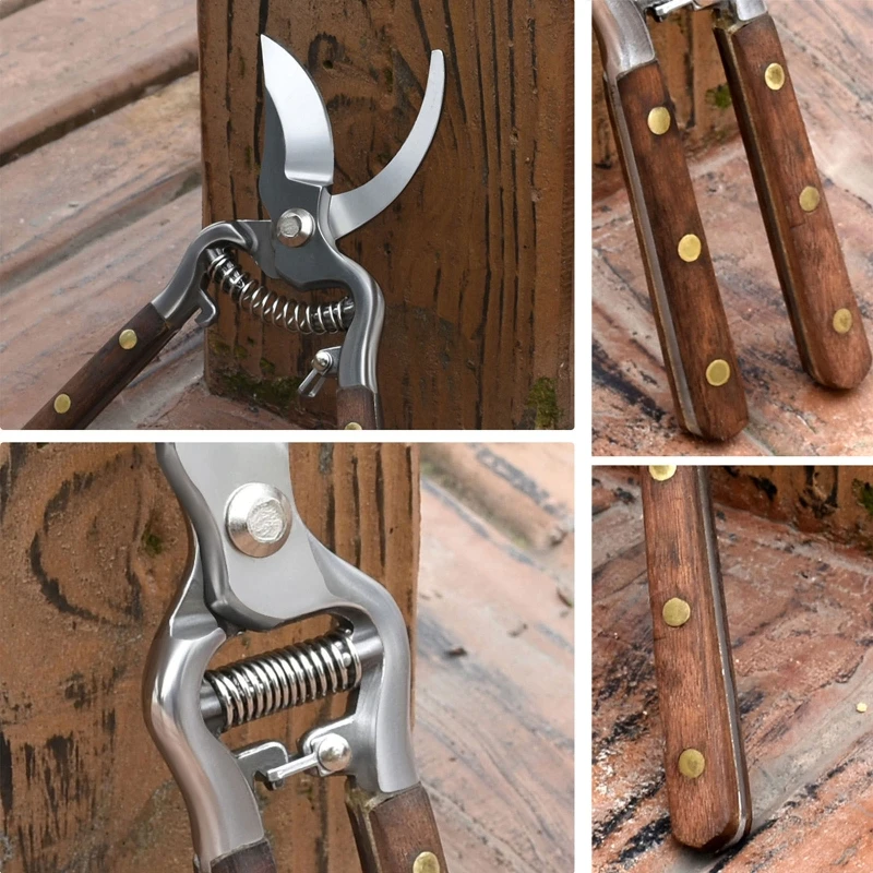 

21x5.5cm Lightweight Wooden Handle Pruning Floral Garden Trim Scissors Tools TOP ones