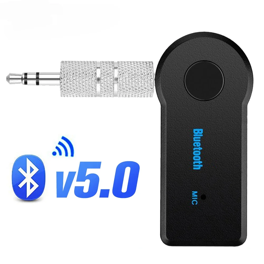 

2pcs Bluetooth 5.0 Wireless Receiver 3.5mm Streaming Auto A2DP Headphone AUX Adapter Music Audio Connector Mic Handfree Car PC
