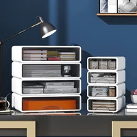 1pc Desktop Drawer Storage Box Plastic Stackable Organizer for Stationery Cosmetics Office and Dormitory Organization 3