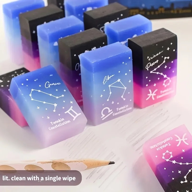 Constellation Erasers - Zodiac Signs Rainbow Jelly Correction Erasers