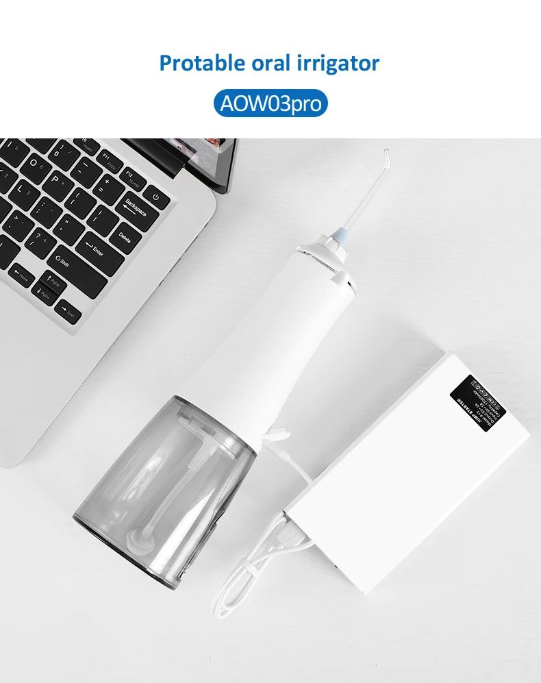 Oral Irrigator Water Flosser Fairywill OLED Display 5 Modes 350ML Tank Teeth Cleaner USB Charge