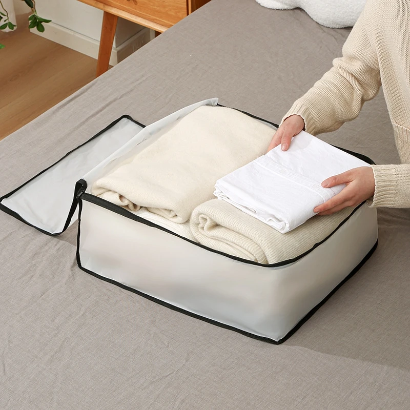Quilt Clothes Storage Bag Waterproof Closet Organizer Underbed Zipper Storage Bags Luggage Sac Cabinet Bolsa Almacenamiento Ropa 4