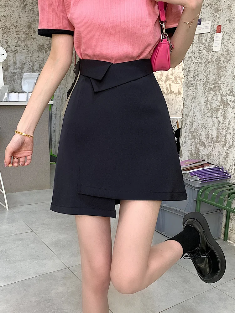 skirt top White Irregular Skirt Summer Thin Section Female 2021 New High Waist Thinner Package Hip Skirt Small A-Line Skirt pink skirt