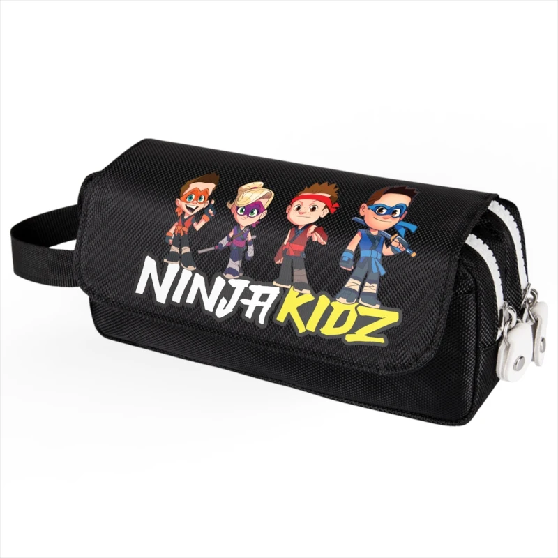 2023 NEW Ninja Kidz Cartoon Children Pencil Case Multi Layer high quality Student Stationery Box Stationery Storage Bag 2