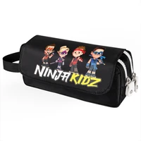 2023 NEW Ninja Kidz Cartoon Children Pencil Case Multi Layer high quality Student Stationery Box Stationery Storage Bag 2