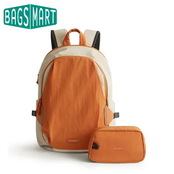 حقيبة ظهر للسفر من BAGSMART مع حقيبة صغيرة مقاومة للماء، حقيبة ظهر كبيرة للكلية تناسب أجهزة الكمبيوتر المحمول مقاس 15.6 بوصة، حقيبة ظهر نسائية لعطلة نهاية الأسبوع 1