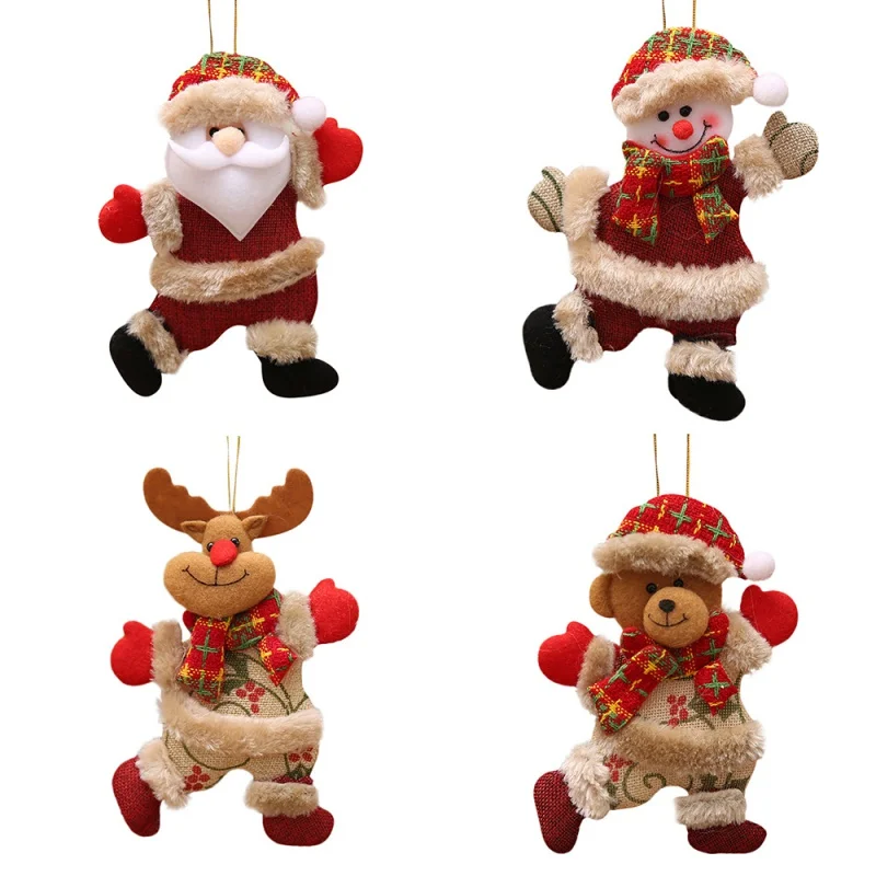 

Christmas Decoration DIY Xmas Gift Santa Claus Snowman Tree Pendant Happy New Year Doll Hang Decoration For Home Noel Natal 2023