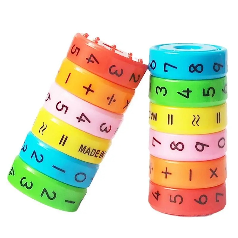 Children Mathematics Numbers Magic Cube Toy Montessori Puzzle Game Kids Learning Educational Math Magnetic Block Calculate Game 2