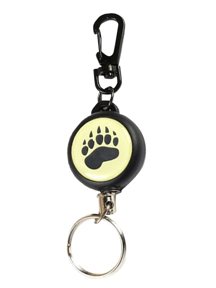 배지 거치대 사무실 액세서리 릴 클립 클로 인쇄 ID 카드, 카라비너 개폐식 키 링 포함, 헤비 듀티 분실 방지, 최대 60cm