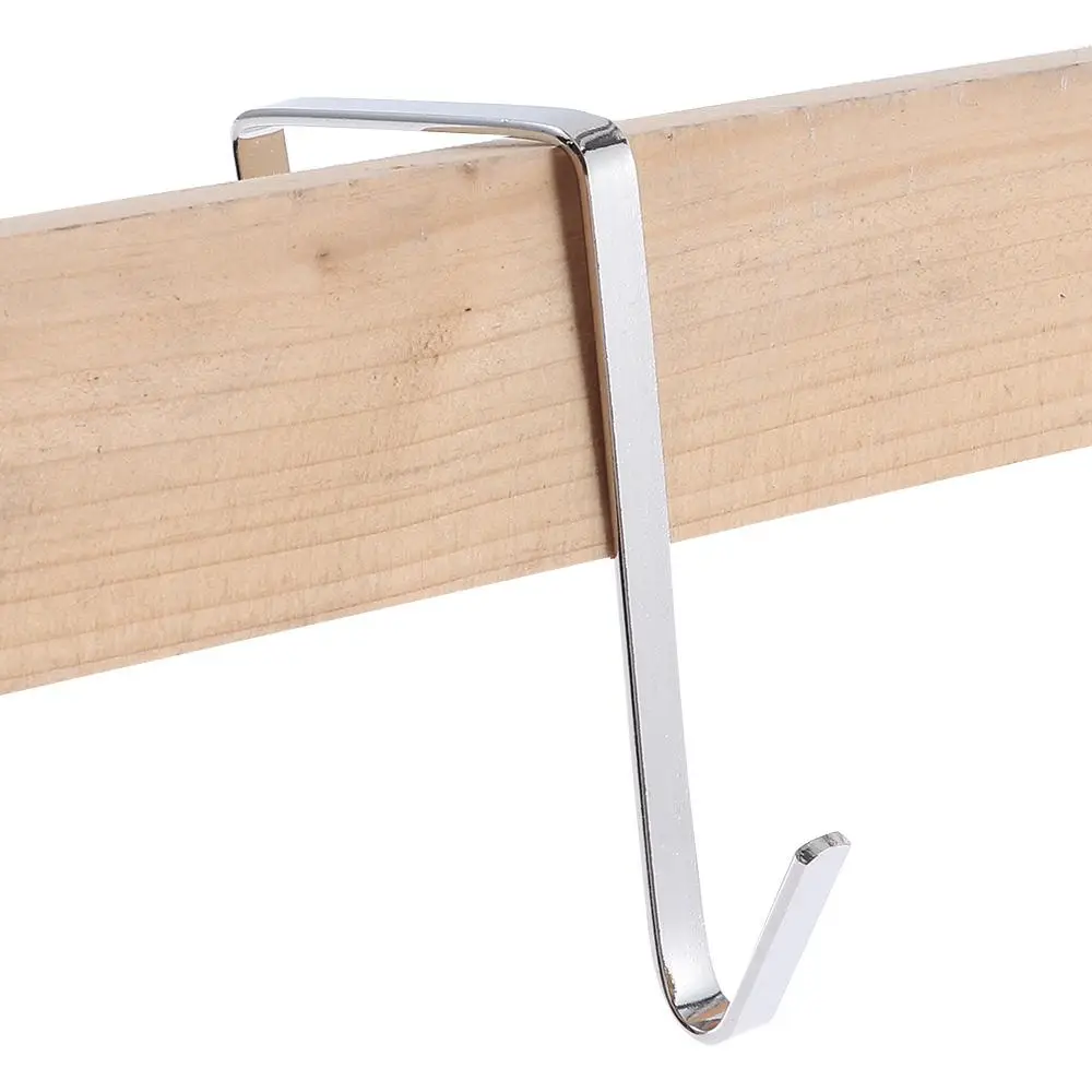 4Pcs Metal Bathroom Door Hanger Clothes Coats Hanger Hanging Towels Rack Cabinet Door Hooks Coat Hook Over The Hook