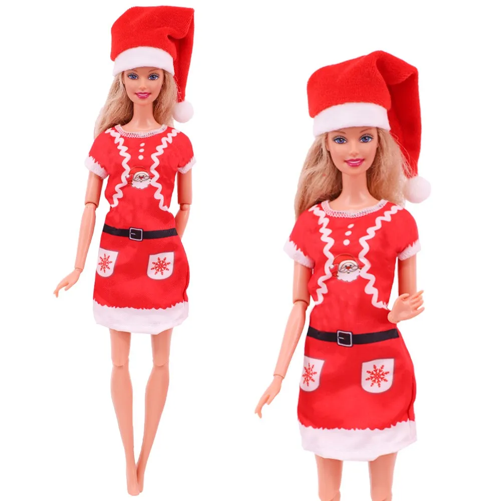 Set di vestiti per bambole di Natale, decorazioni, accessori per