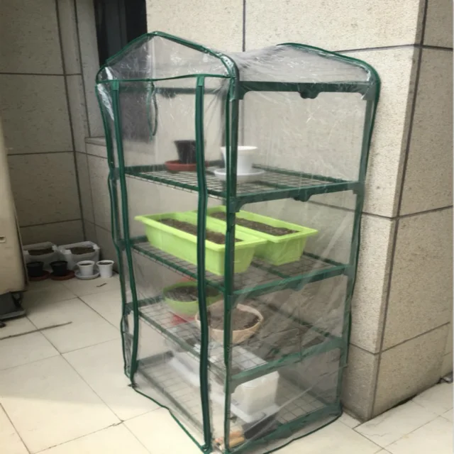 1 Csomag Többrétegű Mini Pvc Borító Üvegháztartási Állványok Hordozható Kerti Ház Kültéri Beltéri Kerthez - Image 5