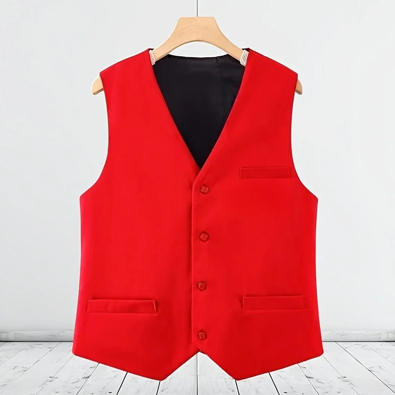Vintage Elegant Plus Size Office Lady's Waistcoat V-Neck Sleeveless Top New Matching Loose Women's Vest Retro  Coats & Jacket