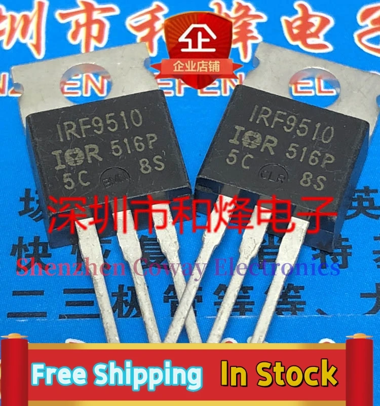 

10PCS-30PCS IRF9510 TO-220 MOS -100V -4A In Stock Fast Shipping