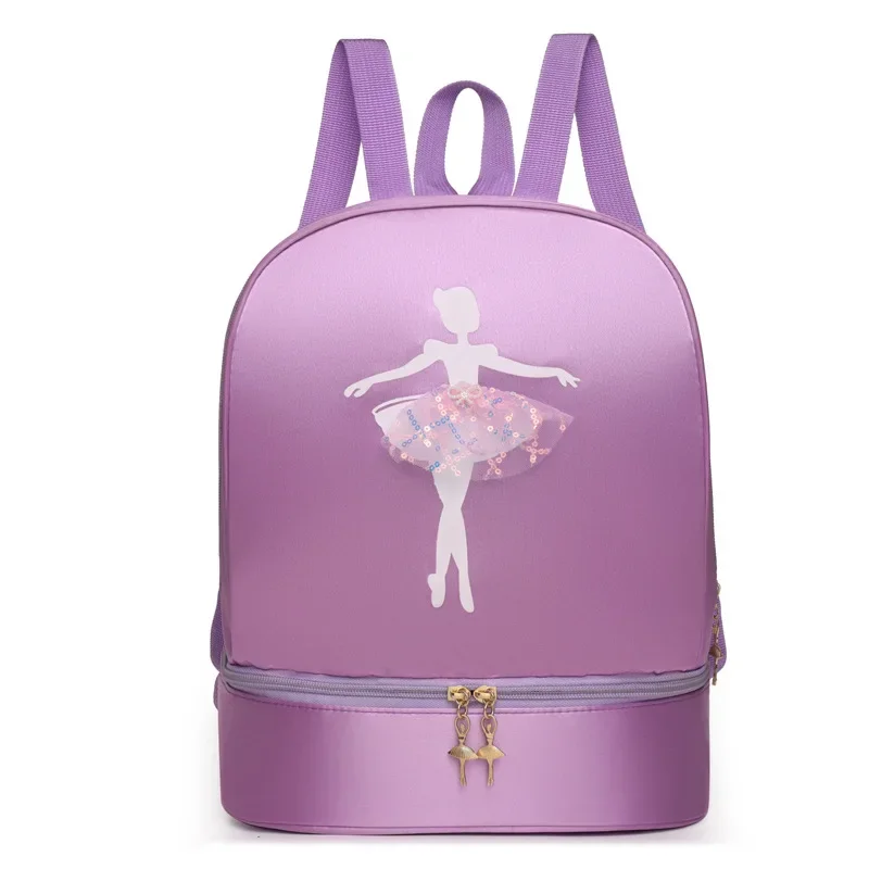 Kids Lightweight Sequins Backpack for Latin Ballet Dance School
