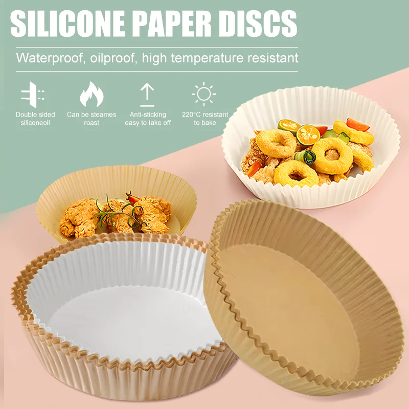 Disposable Air Fryer Paper Liner, Kitchen Cookers, Oil-proof BBQ Plate,  Steamer Fryer, Baking Accessories, 200Pcs - AliExpress