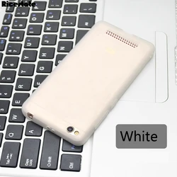 Clear TPU and Siod Color Silicone Back Cover Case for Redmi 4A (WHITE)