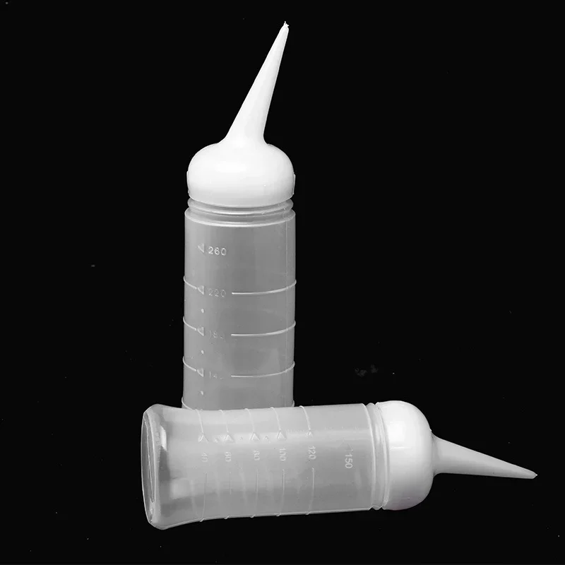Hair Dye Applicator Bottle 150/260ml Professional Hair Dye Applicator Brush Dispensing Salon Empty Plastic Hair Color Dry Washing Bottle Barber Accesories