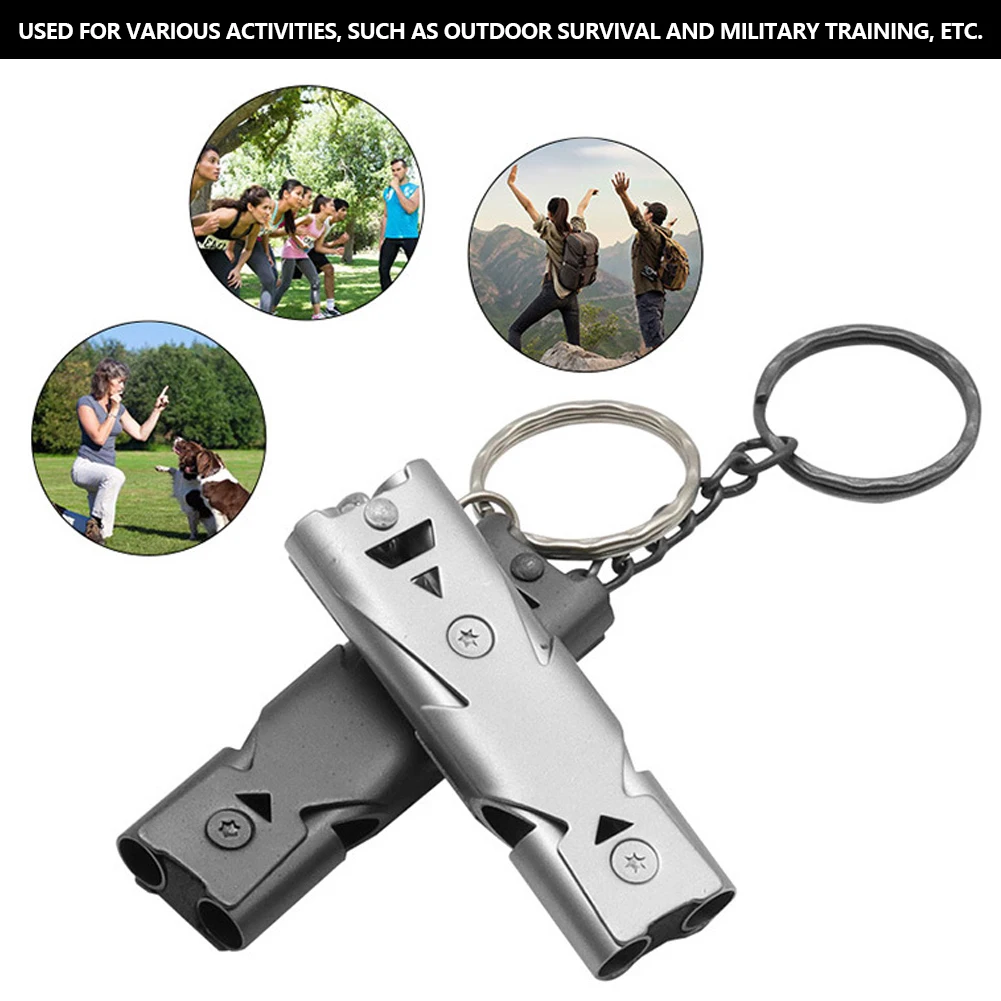 Survival Whistle Keychain–High Decibel,Emergency Whistle for Outdoor,Camping&Hiking–Double Tube Design,Loud Safety AlarmPortable