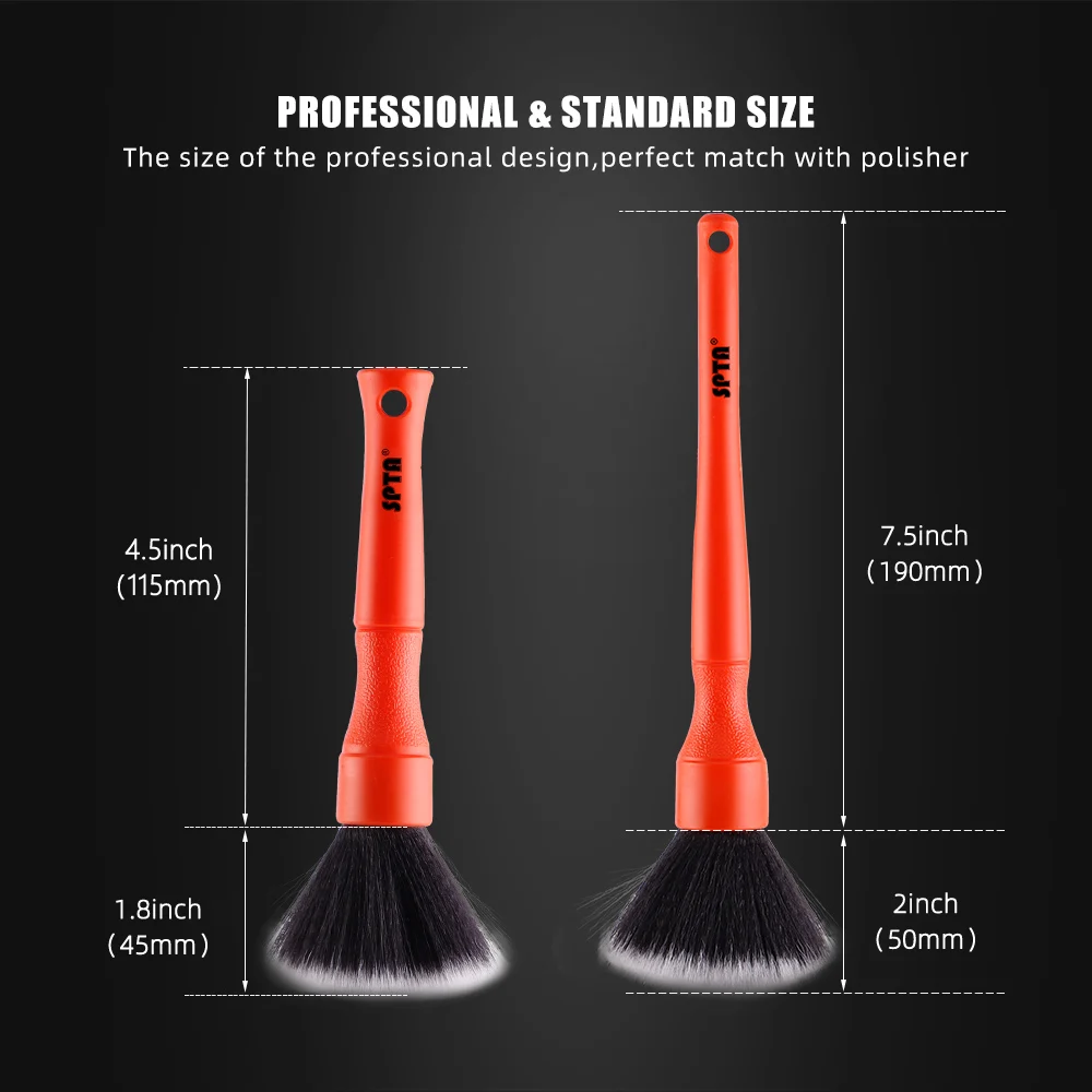 SPTA Car Detailing Brush Set Auto Detail Brush Kit for Elegant Surfaces Interior Exterior No Scratch car cleaning tool