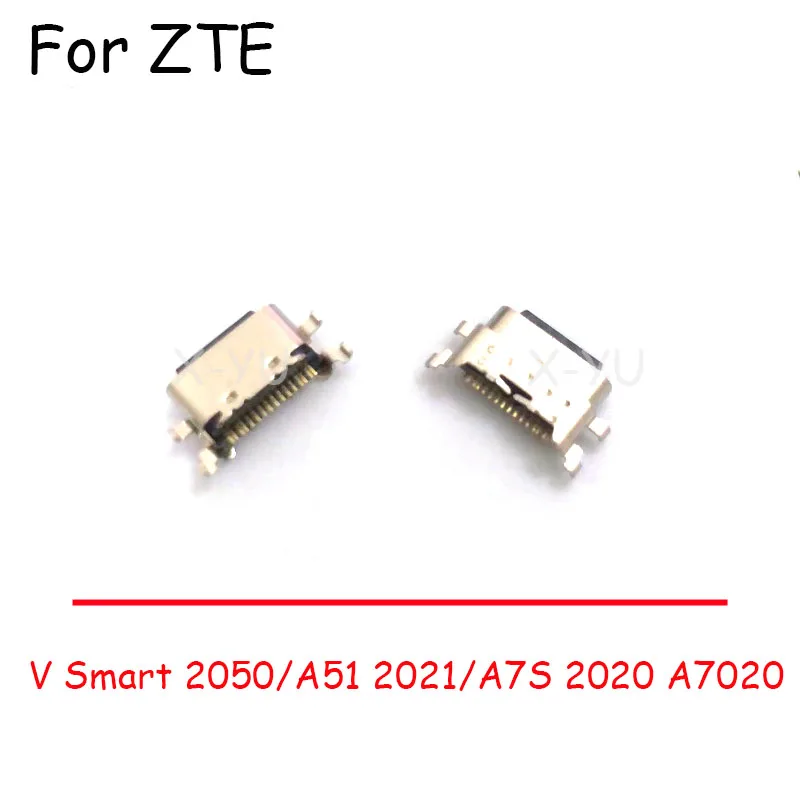 

100PCS For ZTE Blade 20 Smart / V Smart 2050 / A51 2021 / A7S 2020 A7020 USB Charging Charge Port Dock Socket Connector