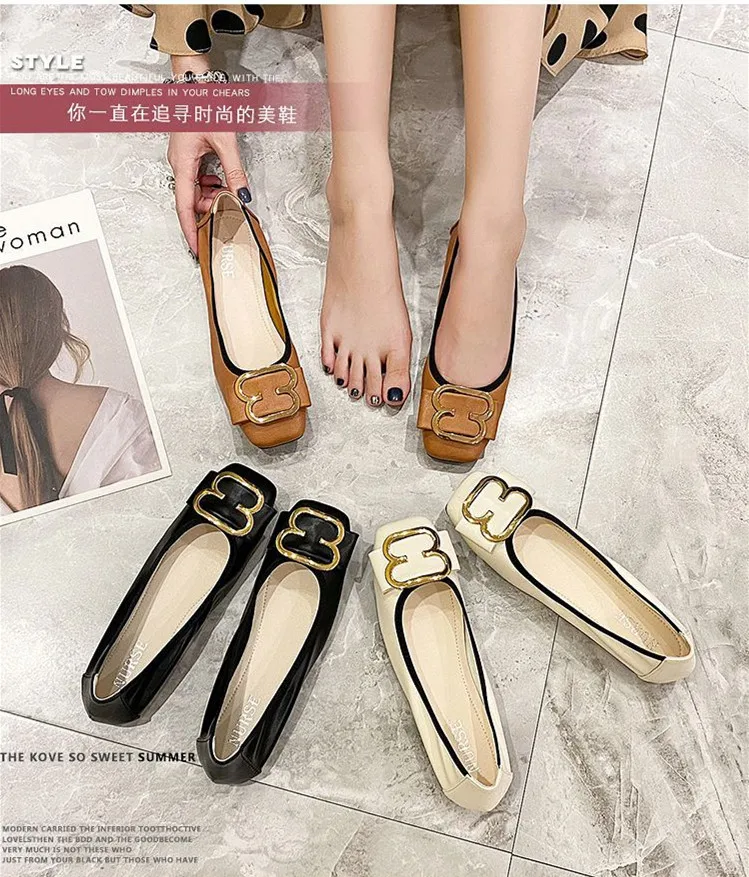 Round Toe Loafers Office Lady 