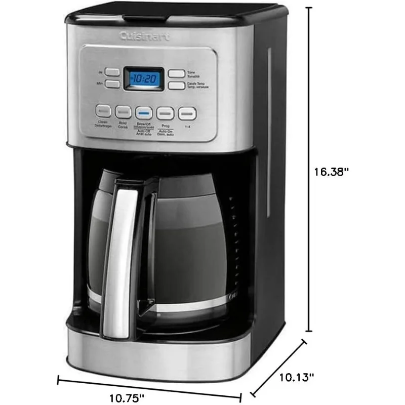 Cuisinart 14-Cup Stainless Steel Coffeemaker Machine Brew Automatic ,Black, Grey ,New 4