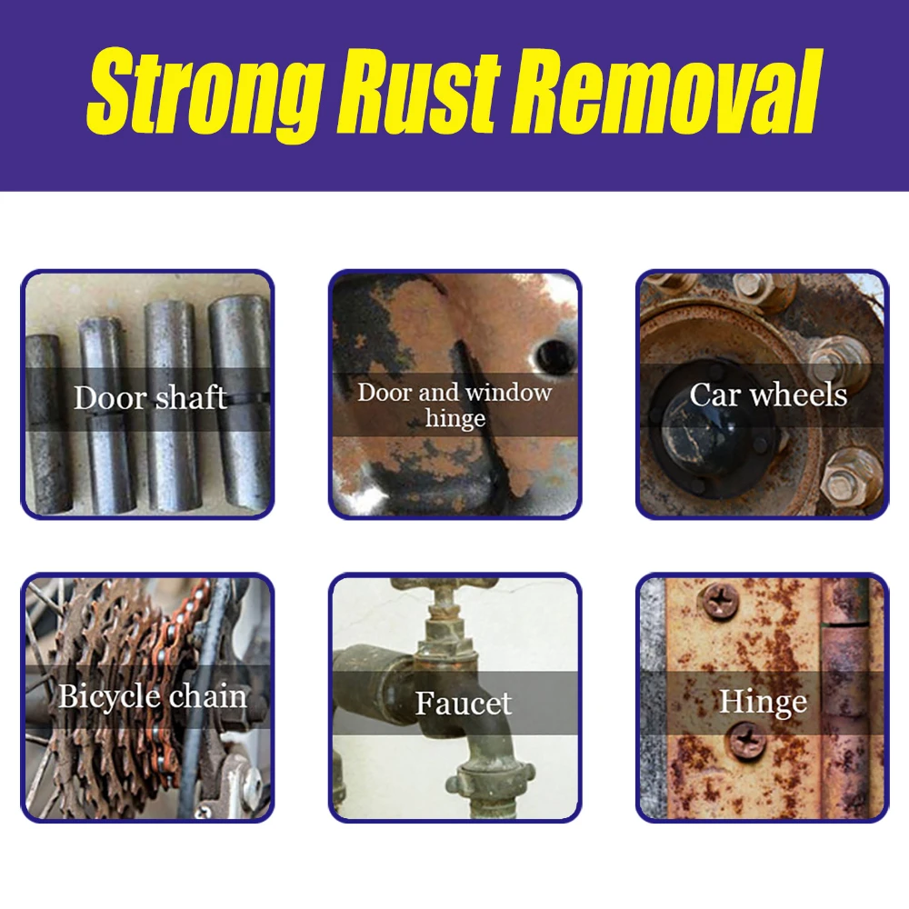 50ml Auto Metal Rust Removal Spray Car Wheel Polishing Refurbishment Agent Multi-fun Cleaner Faucet Stainless Steel Rust Remover