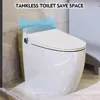 Heated Seat Smart Toilet 1 Piece Toilet Automatic Flush Tank Less Toilet Without Bidet, with Foot Sensor Flush White Night Light 3