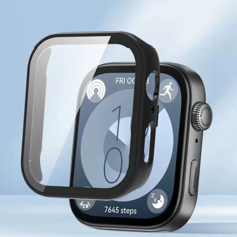 Premium All-Around HD Glass + Protective Case for Huawei Watch Fit 3 - Anti-Scratch Bumper Cover