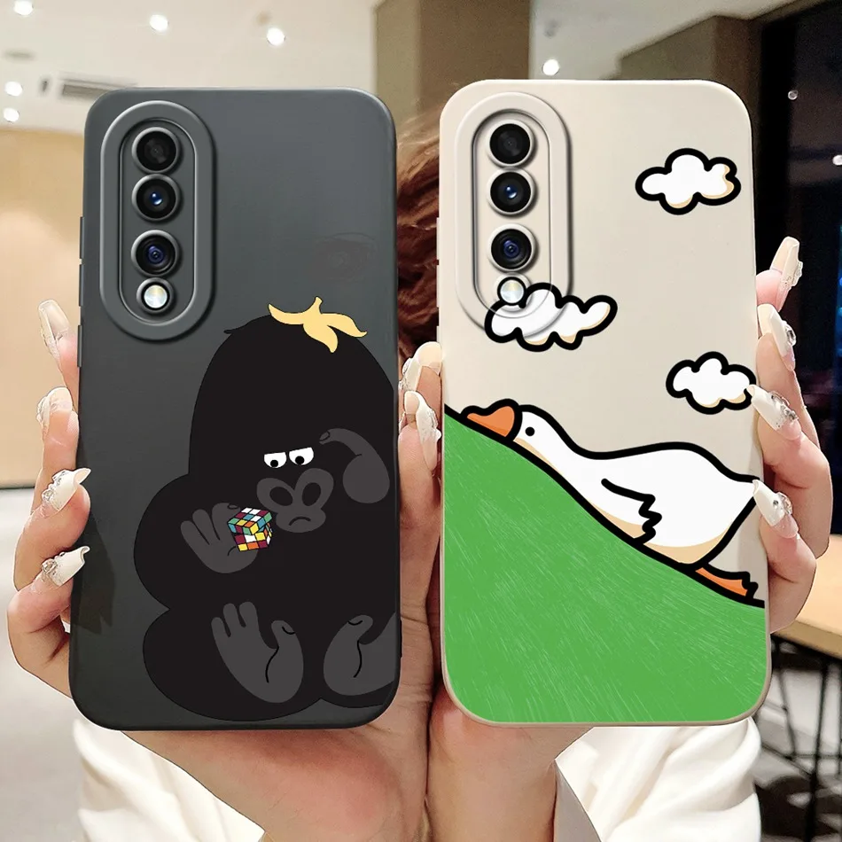 Cute Panda & Rabbit Cartoon Soft Silicone Shockproof Case - Fits Select Honor Models