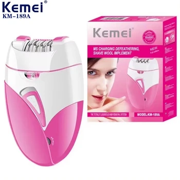 Kemei Epilatore da donna Depilatore elettrico con 2 impostazioni di velocità per viso, corpo, zona bikini, braccia, gambe KM-189A 1