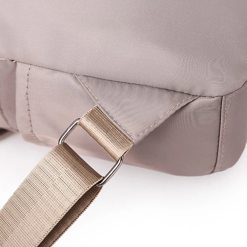 Korean Women Student Schoolbag Outdoor Waterproof Office Travel Outdoor Simple Oxford Zipper Anti-theft Nylon Backpack Bag