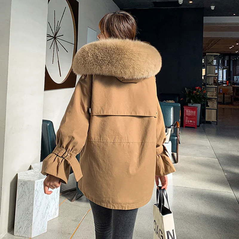 

Nice Pop Winter Jacket Women Short Hooded Parka Female Casual Fur Collar Jacket Warm Cotton Liner Coat a027