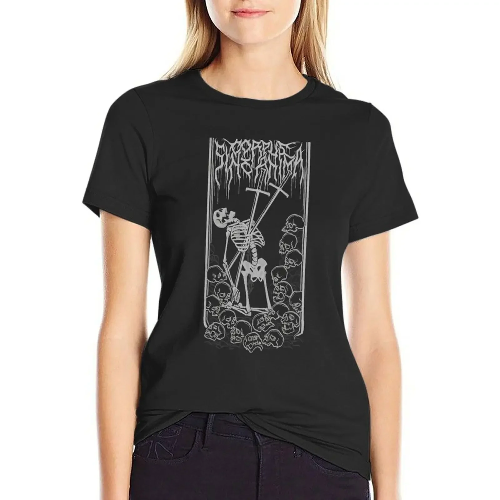 Corpus Sine Anima T-Shirt cute tops hippie clothes oversized t-shirts for Women graphic tees