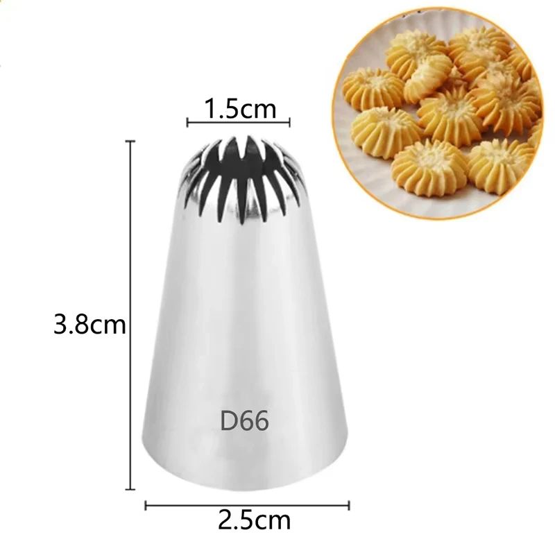 5pc Rohrleitungen Düse Creme Kuchen Cupcake Tropfen Blume Rose Gebäck Düsen Cookies Backen Werkzeuge Dekorieren Tipps # 1M 2D 2A 4B D66 – Detail 5