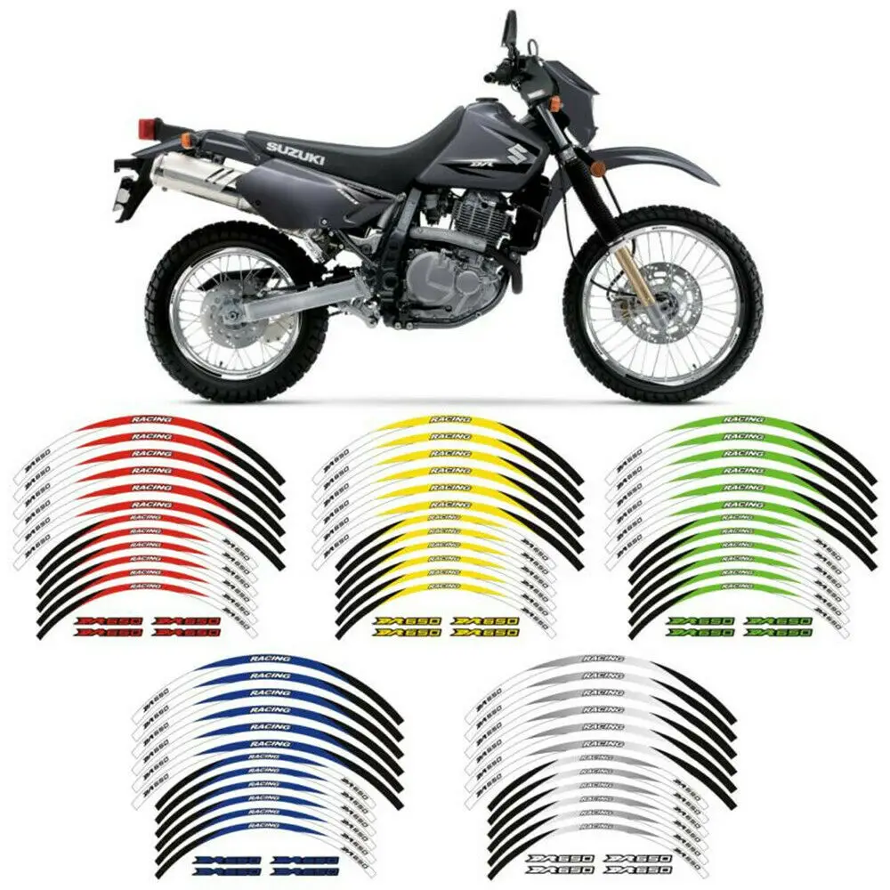 

FOR SUZUKI DR 650S DR 650SE DR 650SER DR650R 21" 18" RIM STICKERS WHEEL STRIPES