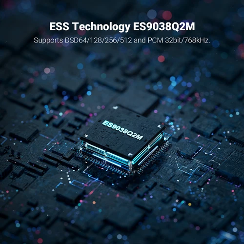 Fosi 오디오 DS1 DSD512 HiFi DAC 헤드폰 앰프 미니 오디오 USB DAC 앰프, 768 MM 및 3.5MM 듀얼 출력 32bit/4.4 kHz 지원 4