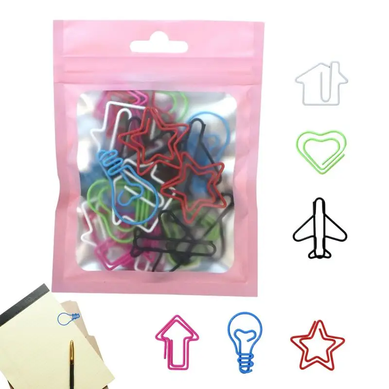 

Paperclip Book Markers 30pcs Creative Shape Paper Clips Random Colorful School Gifts For Coworkers Women Men Teachers Students