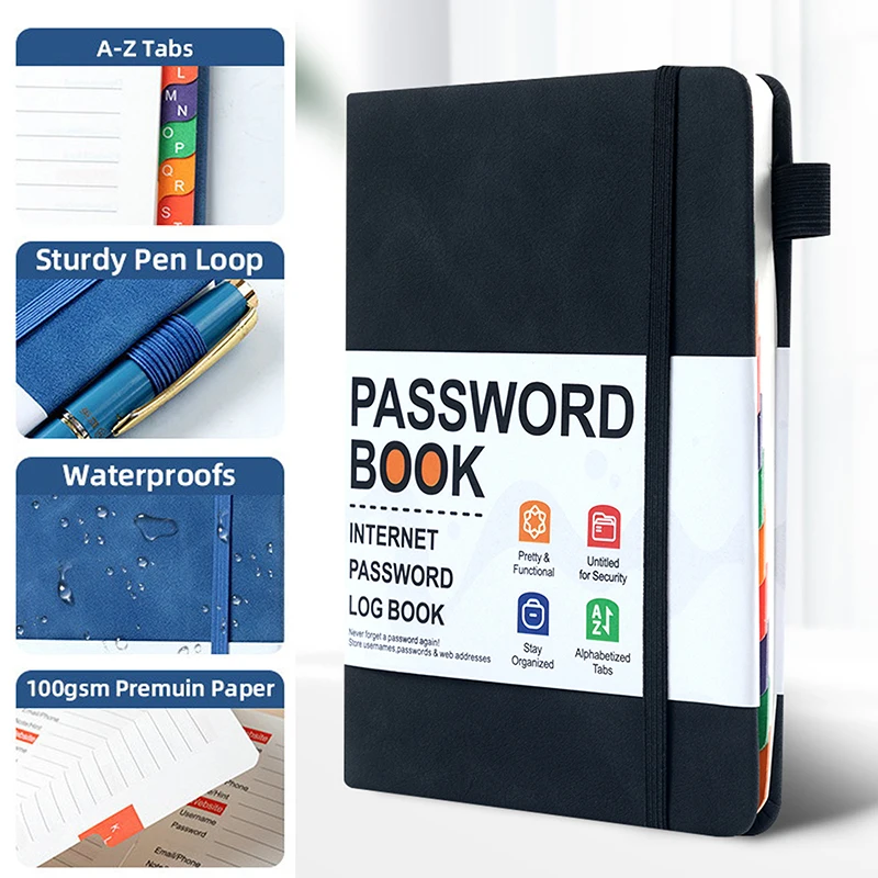 Password Keeper: Alphabetical Pocket Address Log and Password Organizer Notebook