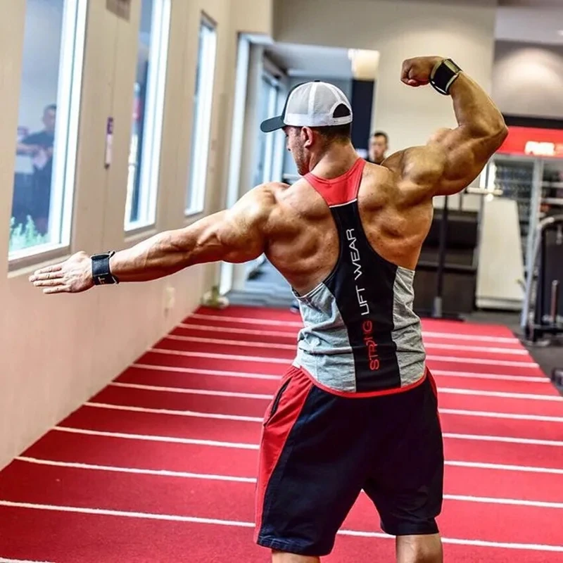 Mens Bodybuilding Tank top Gyms Fitness Sleeveless shirt Male Cotton clothing Fashion Singlet vest Undershirt