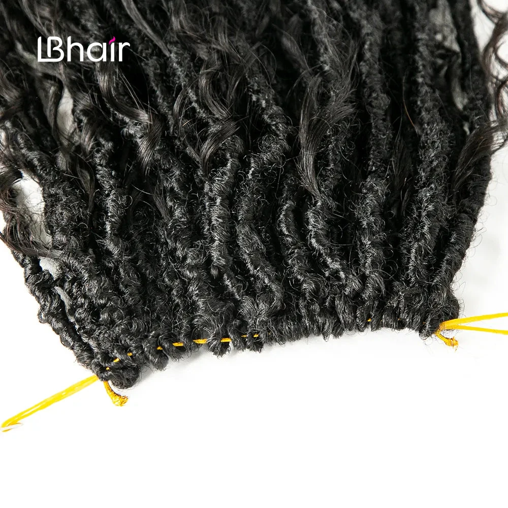 Crochet Boho Locs Hair Extensions With Human Curls Curly Ends Crochet Locks Boho Human Hair For Black Women 26 Inch