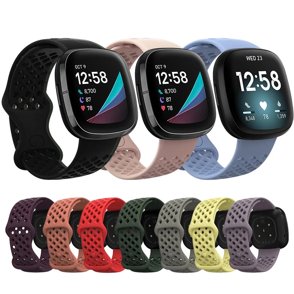 Fashion Multicolor Strap For Fitbit Versa 3 4 Sense 2 Soft Silicone Smart Watchband Waterproof Breathable Bracelet Latest Style