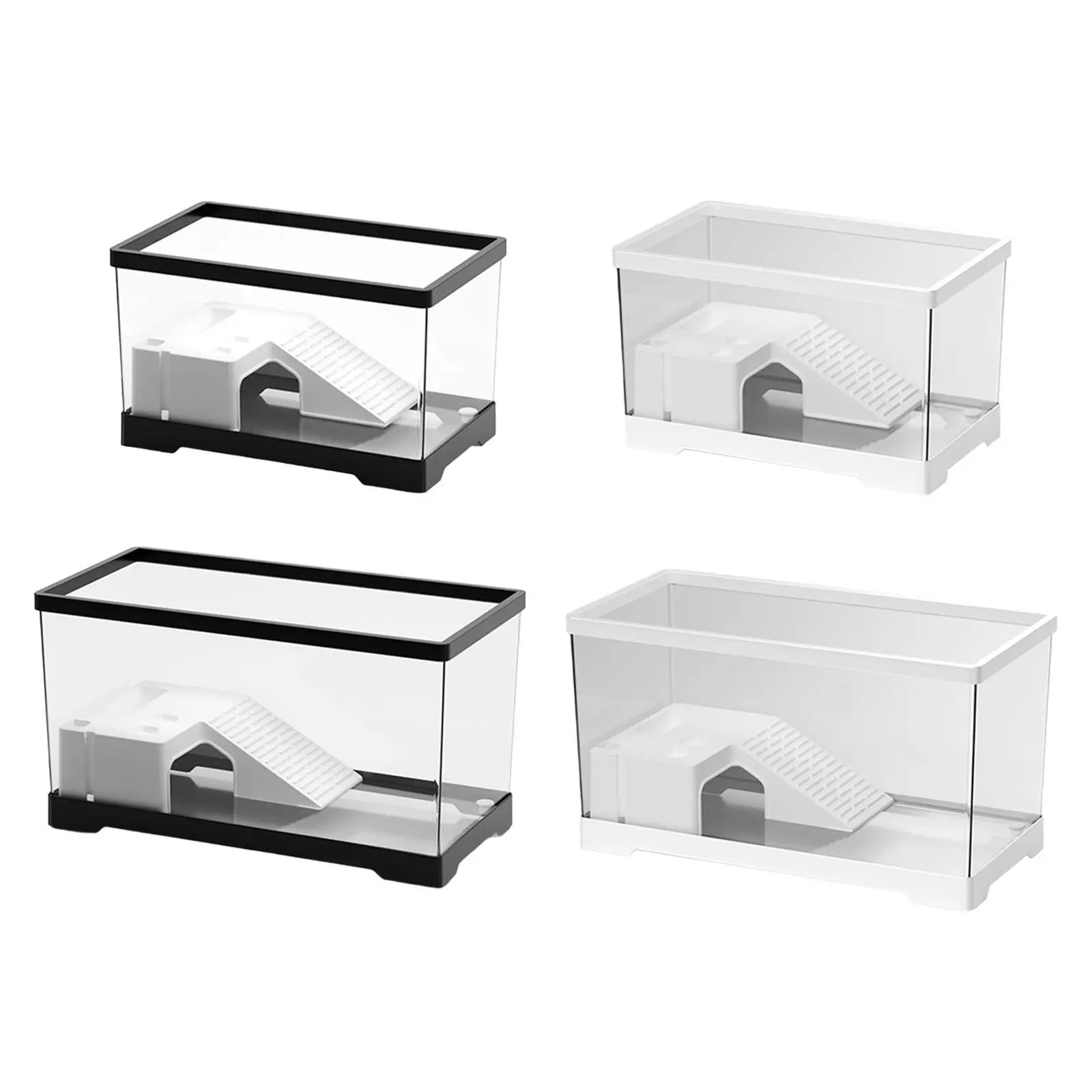 Turtle Tank Tortoises Case Hatching Area Accessories Bottom Drainage Climbing Supplies Sturdy Resting with Platform Indoor Decor